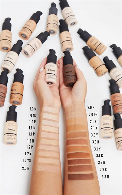 the ordinary coverage foundation shades.